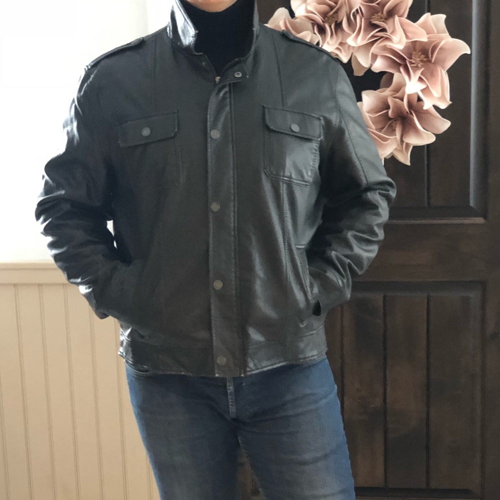 Calvin Klein faux leather jacket XL